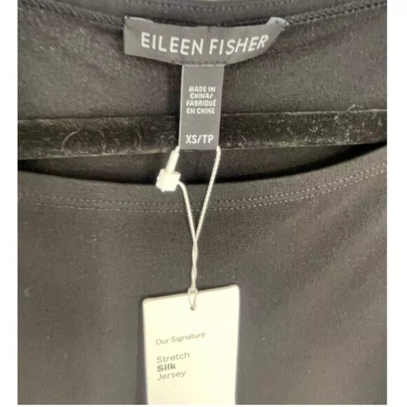 Eileen Fisher Tunic XS Stretch Silk Asymmetrical NWT $258 - Picture 2 of 8